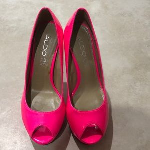 Aldo Shoes Neon Pink Heels